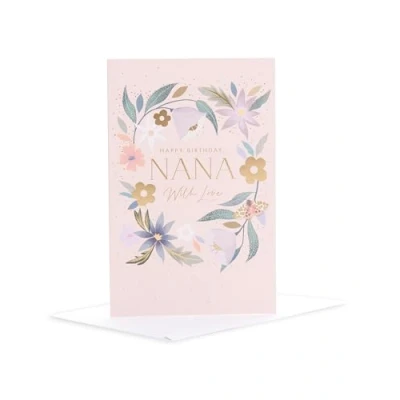 Image of UK Greetings Birthday Card for Nana With Love Design
