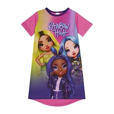 Image of Rainbow High Girls Nightdress, Doll Nightie, Ages 5 to 12 Years Old (6 7 Years) Pink