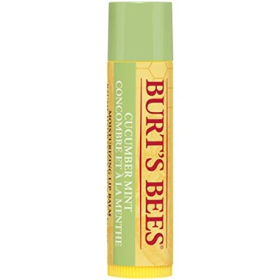 Image of Burt&#039;s Bees 100 Percent Natural Moisturising Lip Balm, 4.25 g, Cucumber Mint with Beeswax