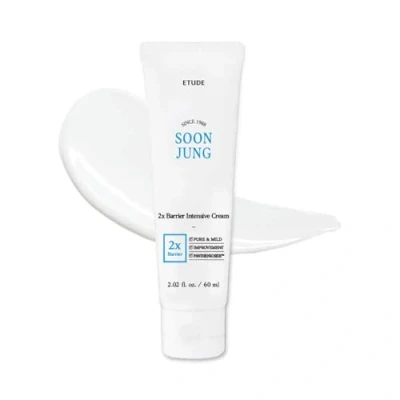 Image of Etude House SoonJung 2x Barrier Intensive Cream 60ml (21AD); Hypoallergenic Shea Butter Hydrating Facial for Sensitive Skin, Water oil Balance