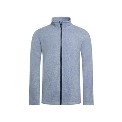 Image of Weird Fish Thames Eco Full Zip Snow Marl Fleece Mid Blue Size 5XL