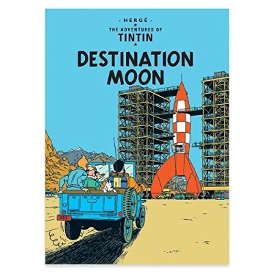 Image of Moulinsart Postcard Tintin Album: Destination Moon 34084 (10x15cm)