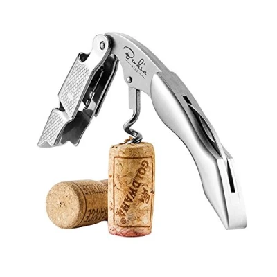 Image of Benkia Waiters Friend Corkscrew Professional Stainless Steel Wine Opener Foil Cutter for Bartenders Decorative Bottle