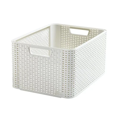 Image of Curver Style 205851 Storage Box Rattan Look Second Generation Polypropylene Large