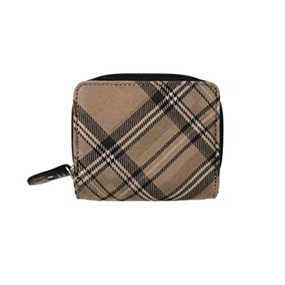 Image of Tartan Traditions Moleskin Zip Purse (Camel Tartan)