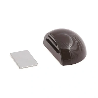 Image of WOLFPACK LINEA PROFESIONAL Adhesive Door Stop with Brown Retainer Magnet, 12x9x3 cm