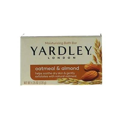 Image of Yardley London Moisturizing Bar Oatmeal &amp; Almond with Natural Oats 4.25 oz (Pack of 2)