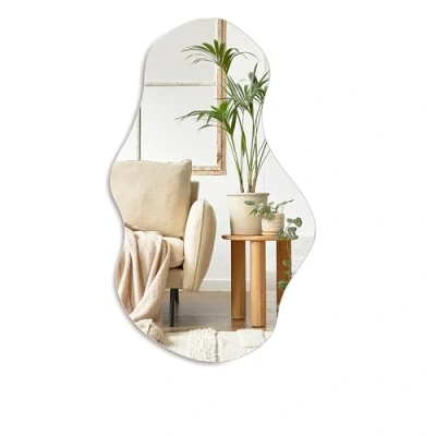 Image of PERFNIQUE Irregular Wall Mirror Asymmetrical Mirror, 71 x 43cm Decorative Modern for Bathroom Bedroom Living Room Entryway, Cloud Frameless Mounted (71 43cm)