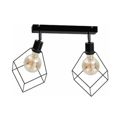Image of Keter Ruben Twin Ceiling Spotlight Black, 53cm, 2x E27