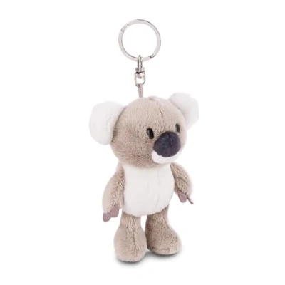 Image of NICI Keyholder koala 10cm grey Soft toy companion cuddly animal pendant with metal ring to hang on keys, cord, bag, and more
