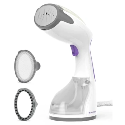 Image of BEAUTURAL Steamer for Clothes, Portable Handheld Garment Fabric Wrinkles Remover, 30 Second Fast Heat up, Auto Off, Large Detachable Water Tank