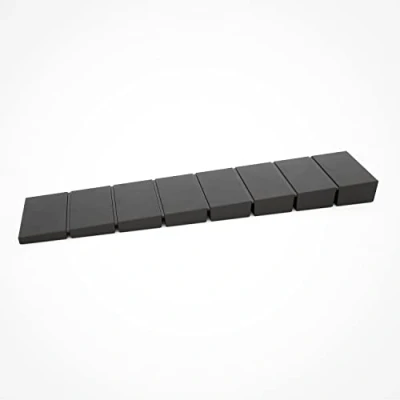 Image of 100 x Furniture Levelers/Alignment Shim Wedge Custommizable Rated Break Point Sossai® MKB Wheel Chocks Colour: Black