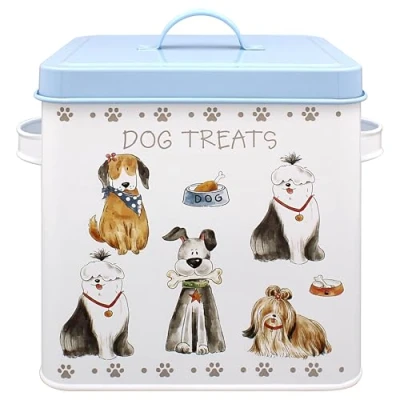 Image of Lesser &amp; Pavey Cute Faithful Friends Pet Treats Tin Cat or Dog Themed Designs (Dog)