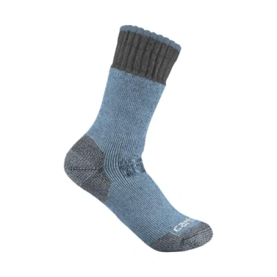 Image of Carhartt Women&#039;s Heavyweight Synthetic Wool Blend Boot Sock, Grey Blue, Medium