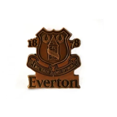 Image of Official EVERTON FC large antique style badge copper finish effect very rare