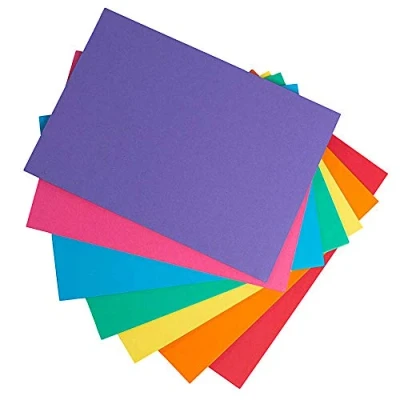 Image of House of Card &amp; Paper A4 Rainbow 50 Sheets per Pack 7 Colours, 210 x 297 mm/a4, Yellow,Orange,Blue,Green,Pink,Red,Purple