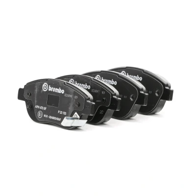 Image of 0000077366534, 68190118AB, 77366534, K68190118AB Brake pad set BREMBO P 23 153 with acoustic wear warning without accessories FIAT: 500L