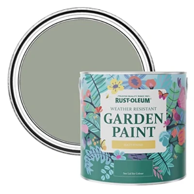 Image of Rust Oleum Green Mould Resistant Garden Paint In Matt Finish Tea Leaf 2.5L