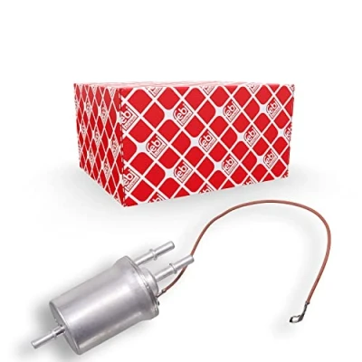 Image of 1K0201051F, 1K0201051L Fuel Filter FEBI BILSTEIN 101317 In Line with pressure regulator earth strap VOLKSWAGEN: GOLF 5, 6, Jetta 4