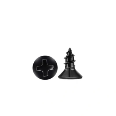 Image of Self Tapping Screws, Carbon Steel Black Small Screws for Wood,Suitable Furniture, Woodworking, DIY Model Fixing, M3 x 6mm (200 pcs)