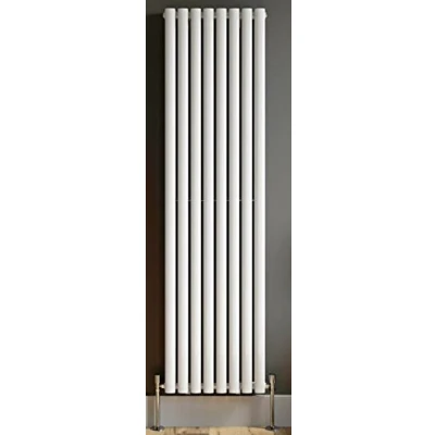Image of Manissa White Double 1800x480 Oval Tube Central Heating Radiator Designer 9204BTU