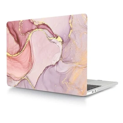 Image of Laptop Shell Case Compatible with Macbook 12 inch 2017 2016 2015 Release A1534 Retina Display, Protective Smooth Plastic Hard Cover Pink Marble