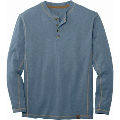 Image of Legendary Whitetails Men&#039;s Maverick Slub Henley Shirt, Blue Mirage, XXX Large