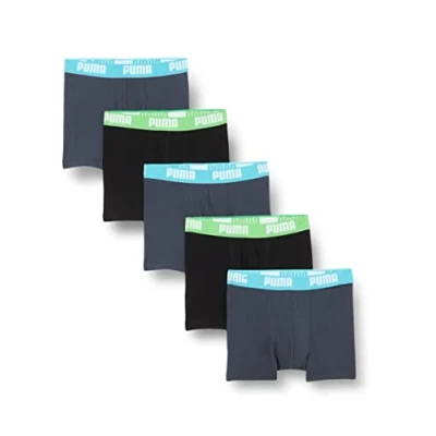 Image of PUMA Boys BOXER, India Ink/Turquoise, 170 176 (pack of 5)