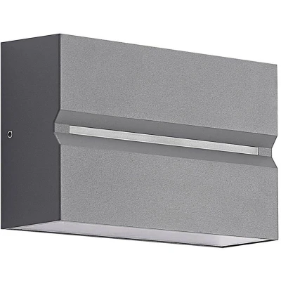 Image of Prios Itarion LED outdoor wall lamp, clear lampshade