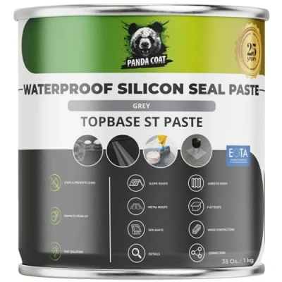 Image of Universal Waterproof Flashing Sealant, Liquid Plastic Seal for Gutters, Joints &amp; Cracks, Details Grey Instant Sealing on Wet Dry Surfaces UV Resistant Sealer PandaCoat Made in EU (1 kg)