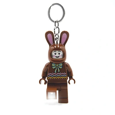 Image of LEGO Classic Keychain Light Chocolate Bunny 3 Inch tall Figure (KE180H), Brown, Large inches