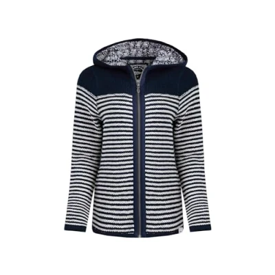 Image of Weird Fish FULL Stripe Cardigan, Women&#039;s, Size: 22, Navy