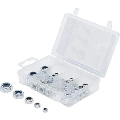 Image of BGS Diy 88144 Nut Assortment self locking Metric M4 M12 53 pcs.