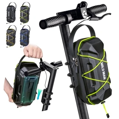 Image of Jeebel 2/3L E Scooter Bag Waterproof Handlebar with Oversized Quick Release Bracket &amp; Multicoloured Elastic Cord Front Pocket for Electric Xiaomi Mijia Sedway Ninebot (3L)