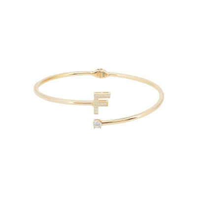 Image of Latelita Initial F Bracelet, Women&#039;s, Size: One Size, Yellow