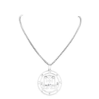 Image of XLTEAM Casual Necklace Pendant Sigil of Barbatos Seal Satan Paimon Sceal Chain Necklaces Baphomet Silver Color Hides Shirt Jewelry N8045S03 Party JewelleryBirthday Gift
