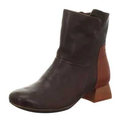 Image of Think! Women&#039;s Delicia_3 000466 Chrome Free Tanned, Leather Lined Ankle Boots, 3020 Espresso Combi, 8 UK