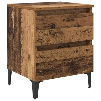 Image of vidaXL Bed Cabinet Old Wood 40x35x50 cm Engineered