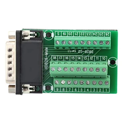 Image of DB26 G2 01 Male Adapter to PCB Terminal Signals Module Breakout Board Connector for Wiring