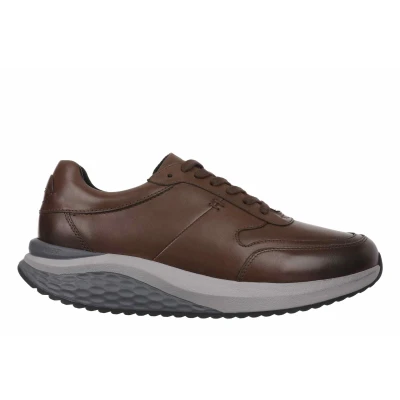 Image of MBT Porto II Shoes for Men. Physiological Leather Footwear. Elegant and Functional Design Urban Style. Cushioning Breathability Insole Greater Comfort. Colour: Brown