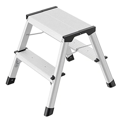 Image of Hailo 4442 701 L90 Aluminium Double Sided 2 Tread Steps