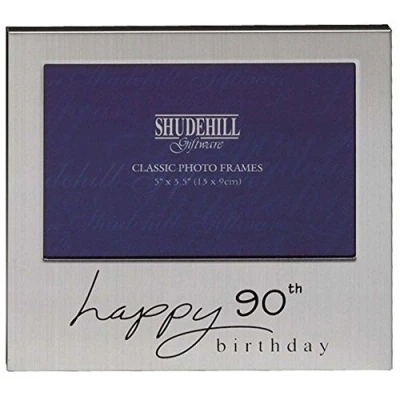 Image of Shudehill Giftware 90th Birthday 5&quot; x 3.5&quot; Photo Frame