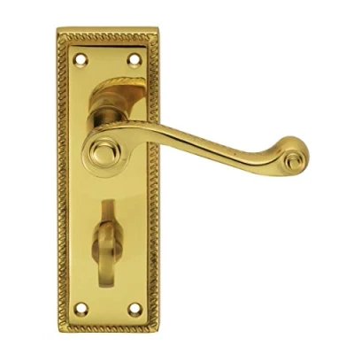 Image of Carlisle Brass CBG1WC/BP Georgian Lever ON Backplate Bathroom 57MM C/C (Contract Range), Polished