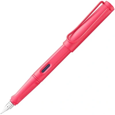 Image of LAMY safari sunset Fountain Pen with ergonomic grip &amp; polished steel nib in size M ideal for any Writing Calligraphy including T 10 blue cartridge Right Handed