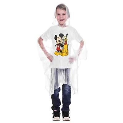 Image of Disney Mickey Mouse Pluto Rain Poncho Hoodie (Mickey and Pluto, Youth)