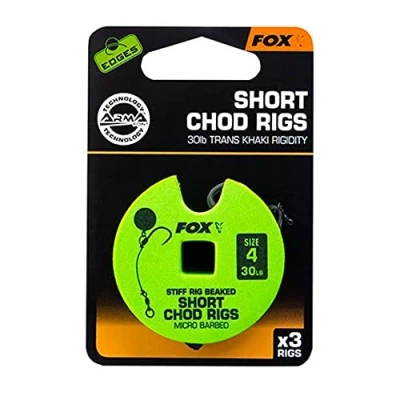 Image of Fox Edges Chod rig Short Barb Size 8 / 25Lb (3pcs) Carp