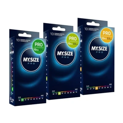 Image of MY.SIZE PRO Condom Size 1,2,3 47,49,53 mm, 3x10 Condoms Perfect fit and a Suitable for Everybody
