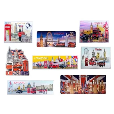Image of ShopEwebb Famous London Icons Design Set of 9 Fridge Magnets Mix