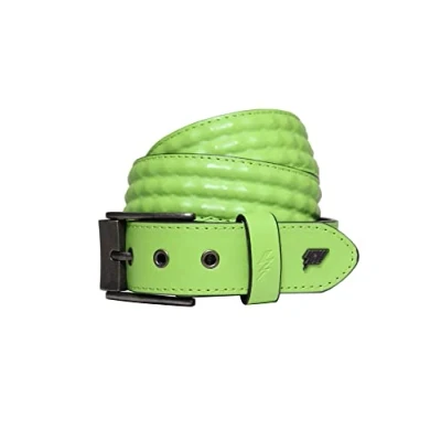 Image of Lowlife Cover Up Leather Belt in Neon Green