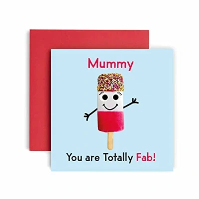 Image of Huxters Birthday Cards for Women You&#039;re Fab Ice Lolly Mummy Card him Funny Mothers Day Fun Happy 14.8cm (Mummy)